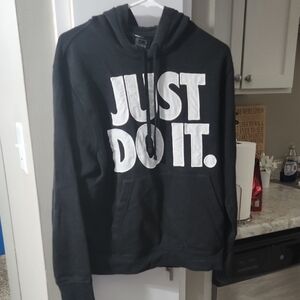 Nike Black Hoodie with White Logo